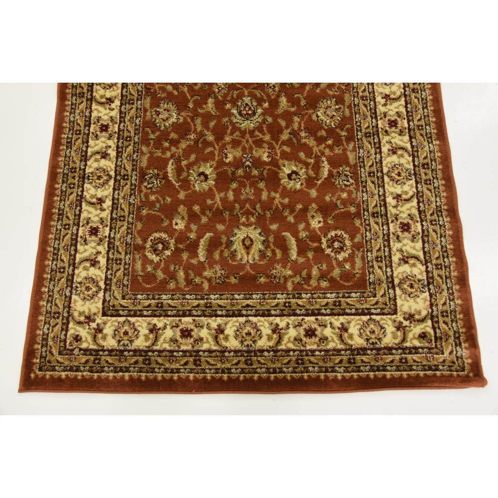 Aditi Brick Red Square Synthetic Easy-Care Rug - 4' x 4'