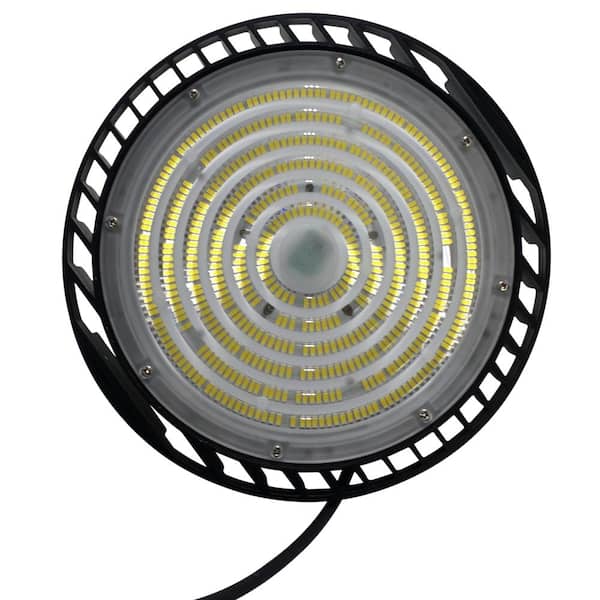 J&H LED 12 in. Black Integrated LED Dimmable High Bay Light at 36000 Lumens 3000K/4000K/5000K
