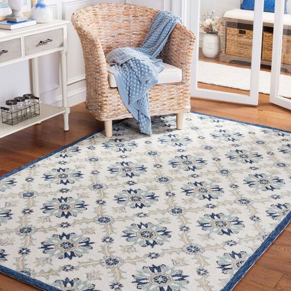 Safavieh Evoke EVK210C-3 3' x 5' Ivory/Blue Area Rug