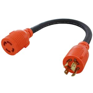 1.5 ft. 20 Amp 4-Prong 125-Volt/250-Volt L14-20P Plug to L14-30R 30 Amp 4-Prong 125-Volt/250-Volt Connector