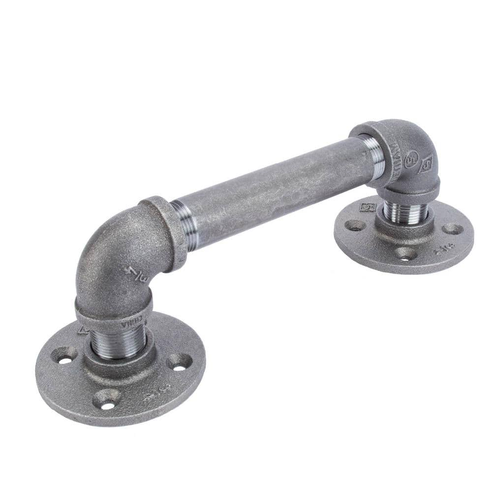 Pipe Decor Heavy Duty Industrial Pipe Barn Door Handlepull 11 In Long 3 ¼ In Flange 365 7928