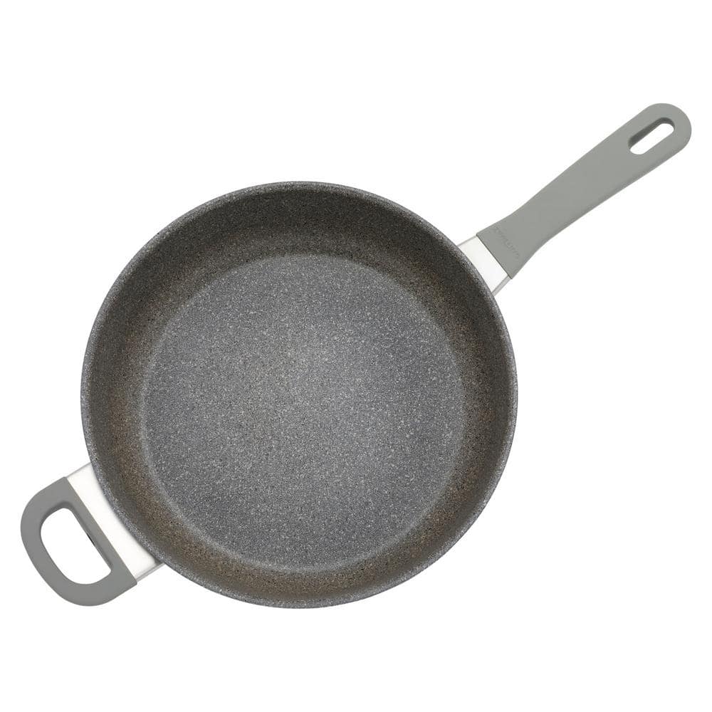 Gray 3.9-qt Aluminum Nonstick Sauté Pan with Glass Lid