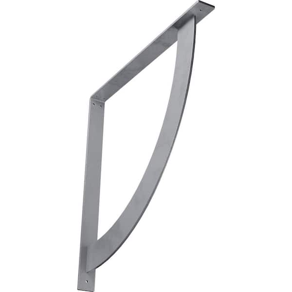 Ekena Millwork 2 in. x 24 in. x 24 in. Steel Hammered Light Blue Bulwark Bracket