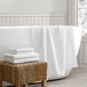 Bedford Cottage 6-Piece White Textured Cotton Assorted Towel Set