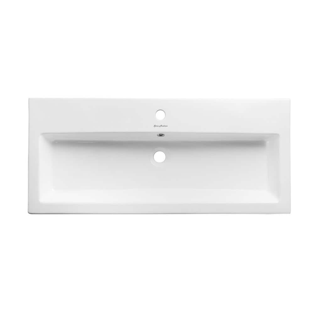 Pierre 40'' Gold Metal Frame Open Shelf Bathroom Vanity