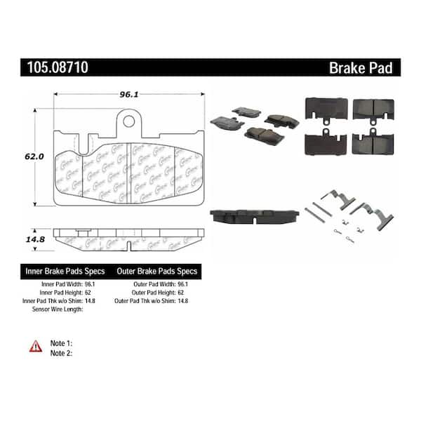 Centric Parts Disc Brake Pad Set 2001-2006 Lexus LS430