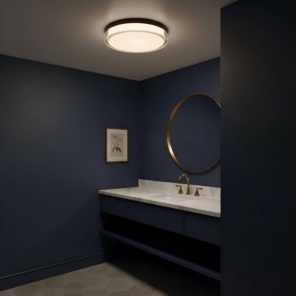 12 in. Inegrated LED Flush Mount With Black Finish price history on PriceWatchPro