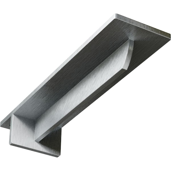 Ekena Millwork 12 in. x 3 in. x 2 in. Steel Unfinished Metal Heaton Bracket