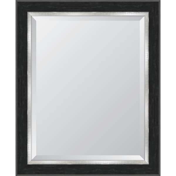 Melissa Van Hise Medium Rectangle Black Beveled Glass Classic Mirror (28 in. H x 34 in. W)