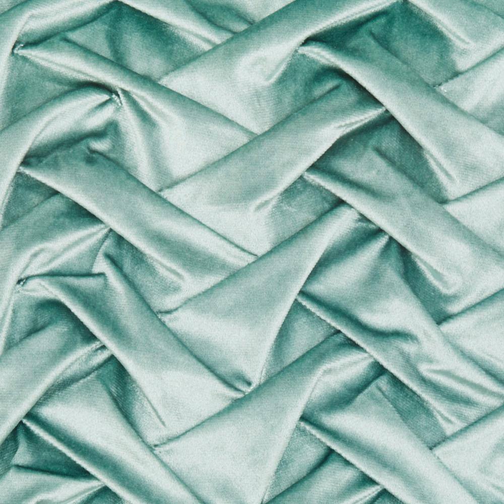 Celadon Green Velvet Square Throw Pillow, 22" x 22"
