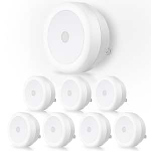 0.6-Watt Light Sensing None Plug-In Integrated LED Night Light Bulb 3000K Warm White (4-Pack)