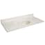 Design House 43 in. W x 22 in. Cultured Marble Vanity Top in White on ...