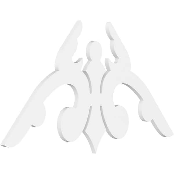 Ekena Millwork 1 in. x 48 in. x 28 in. (14/12) Pitch Milton Gable Pediment Architectural Grade PVC Moulding