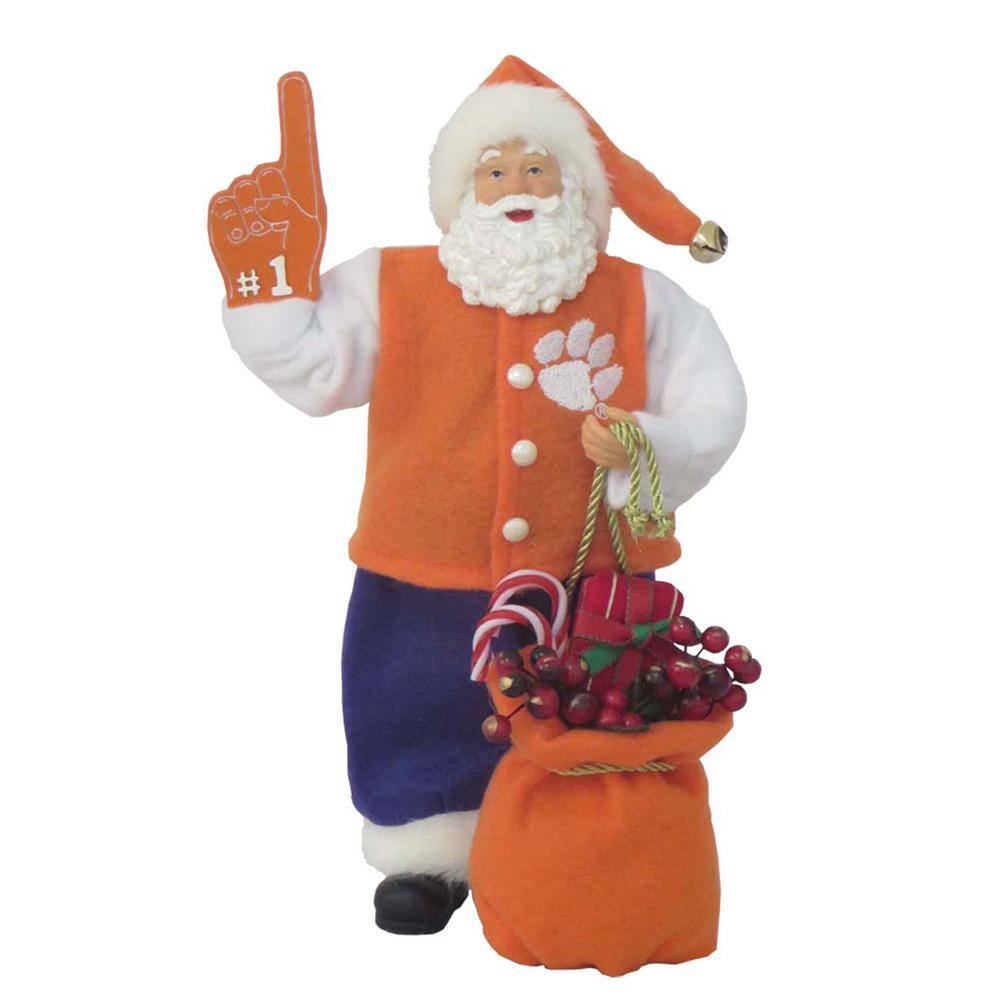 Santa's 12 in. Clemson 1 SantaCLT063 The Home Depot