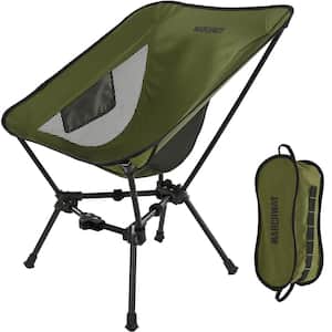 Lightweight Aluminum Folding Camping Chair for Outdoor Hiking, Green