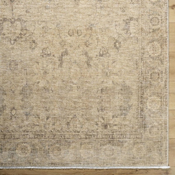 Galey Alix Fetscher II Vintage Medallion Area Rug, 3 ft. x 9 ft., Olive