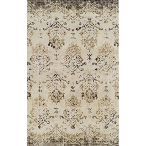10 X 13 Beige, Brown Oriental Runner Rug