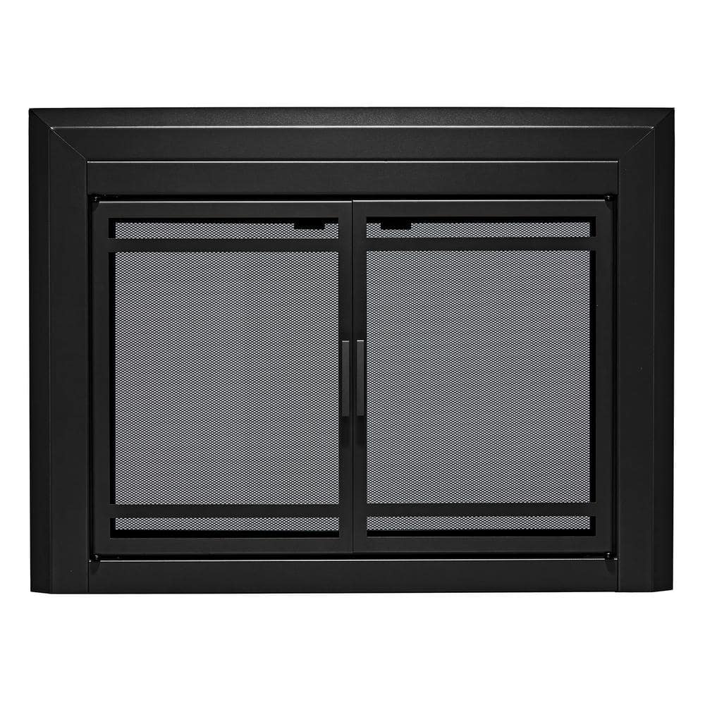Medium Kendall Black Cabinet-style Fireplace Doors with Smoke Tempered Glass price history on PriceWatchPro