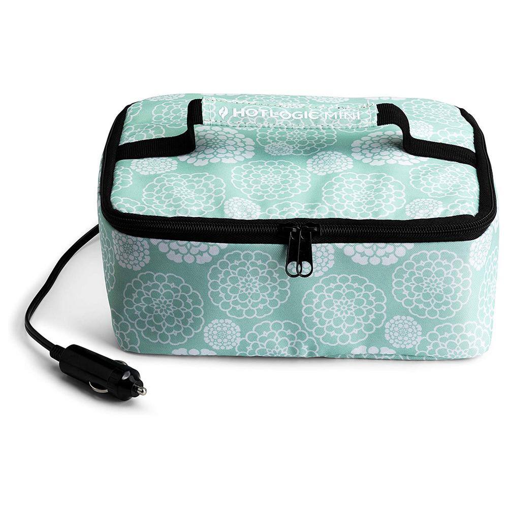 Hot Logic Aqua Floral Mini Portable Thermal Food Warmer Lunch Bag 16801400AF The Home Depot