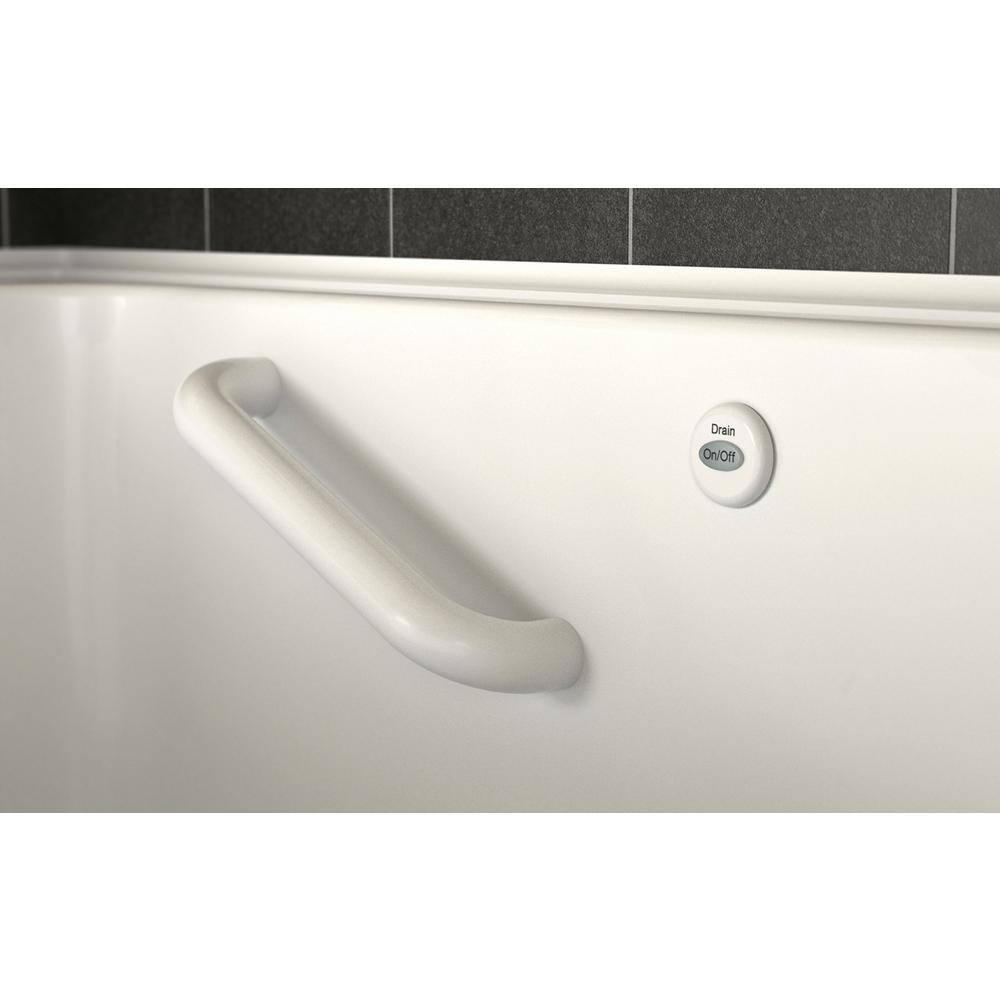 Linen Acrylic Left Hand Walk-In Whirlpool Bathtub