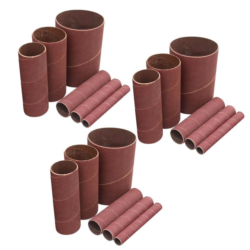 4.5 in. Aluminum Oxide Sanding Sleeves for Spindle Sander in 6 Sizes with Assorted Grits 80,120,240 (18-Pack) price history on PriceWatchPro