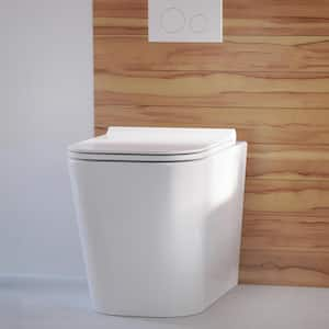 Concorde Back to Wall Elongated Toilet Bowl Only in Glossy White