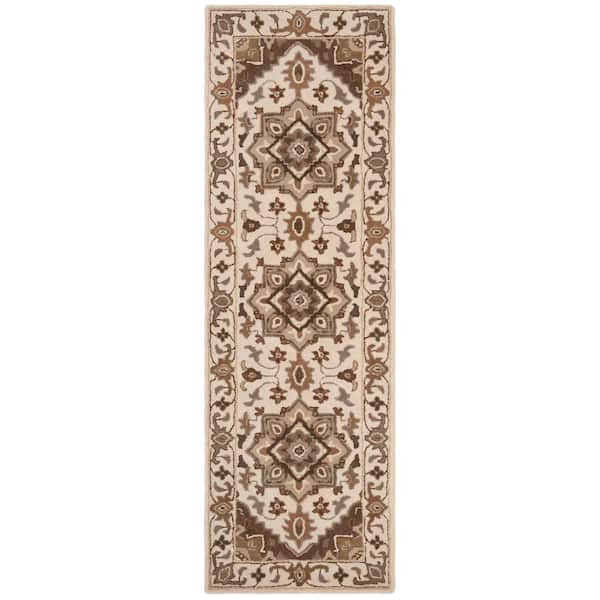 Royalty Beige/Sage 2 ft. x 7 ft. Border Runner Rug