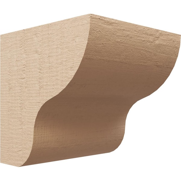 Ekena Millwork 12 in. x 12 in. x 12 in. Wide Greensboro Rough Cedar Woodgrain TimberThane Corbel, Primed Tan