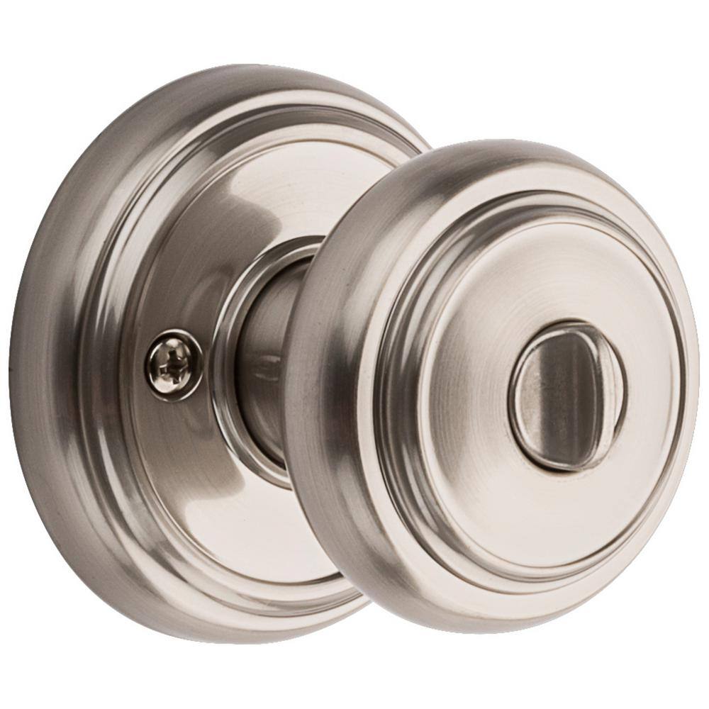 Satin Nickel Round Privacy Door Knob for Interior Use