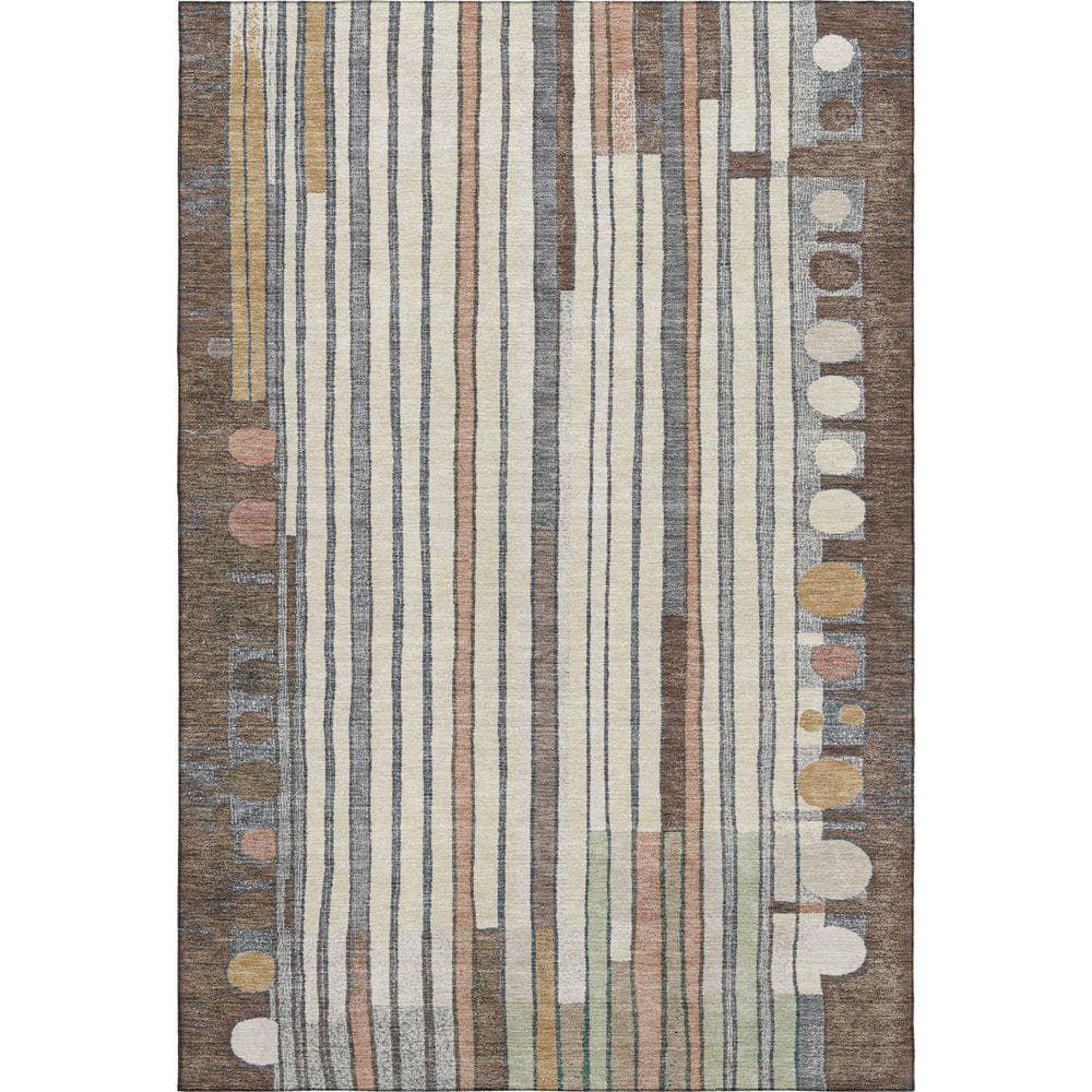 Mayfield Premium Machine Washable Abstract AMF2189 Brown 9 ft. x 12 ft. Area Rug price history on PriceWatchPro
