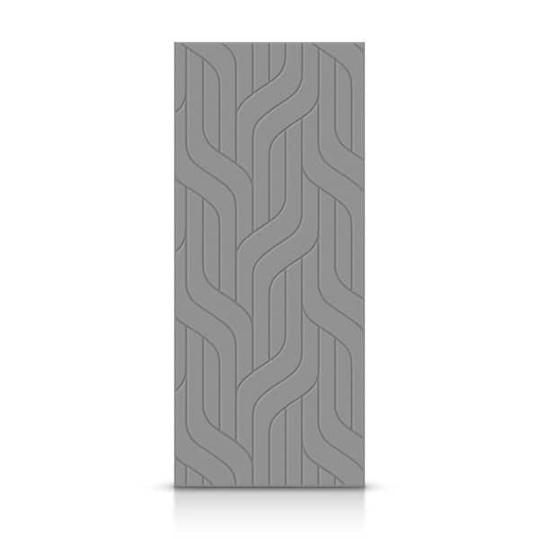 CALHOME 24 in. x 80 in. Hollow Core Light Gray Painted Composite MDF Interior Door Slab