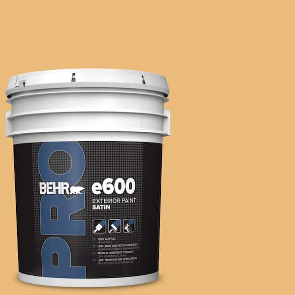BEHR PRO 5 gal. #BXC-61 Early Harvest Satin Exterior Paint
