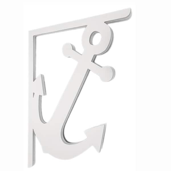 Decorative 16 in. Paintable PVC Anchor Mailbox or Porch Bracket