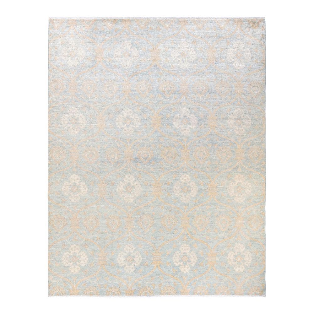 Eclectic Light Blue 8 ft. x 10 ft. Floral Wool Indoor Area Rug price history on PriceWatchPro