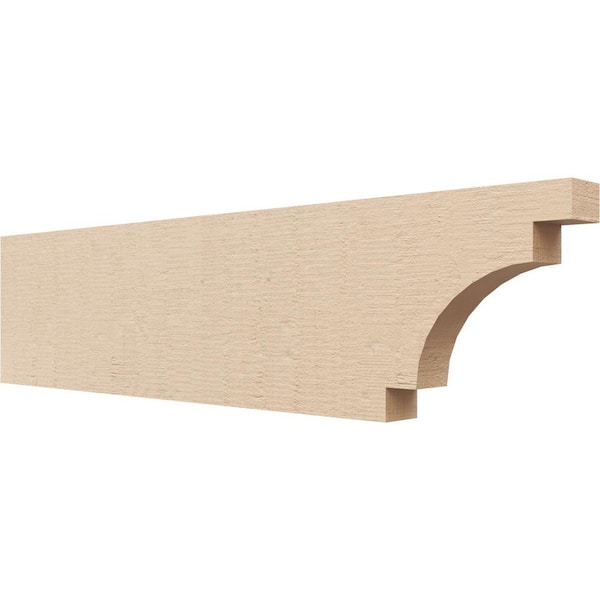 Ekena Millwork 2-in. x 8-in. x 32-in. Mediterranean Woodgrain, Primed Tan Timberthane Polyurethane Rafter Tail Brace