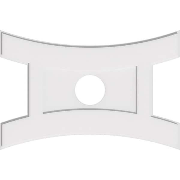 Ekena Millwork 36 in. W x 24 in. H x 6 in. ID x 1 in. P Haven Architectural Grade PVC Contemporary Ceiling Medallion