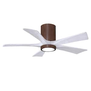 Irene-5HLK 42 in. Integrated LED Indoor/Outdoor Walnut Tone Ceiling Fan with Remote and Wall Control Included