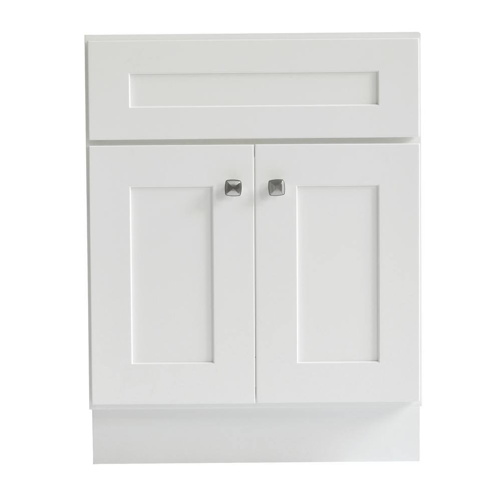 Brookings 24-Inch White Solid Wood Bathroom Vanity