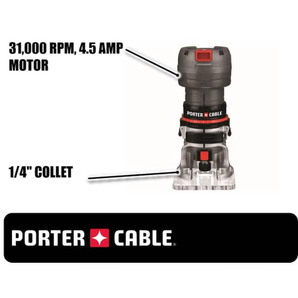Porter-Cable 4.5 Amp Single Speed 1/4 in. Laminate Trimmer PCE6430