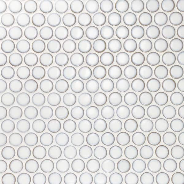 Ivy Hill Tile Bliss Hexagon White 3 in. x 0.24 in. Polished Porcelain Floor and Wall Mosaic Tile Sample