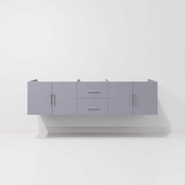 Lexora Geneva 72 in. W x 22 in. D Dark Grey Double Bath Vanity