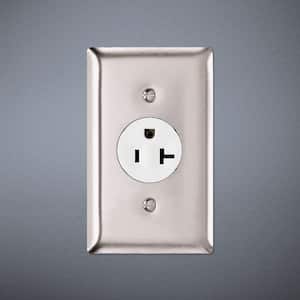 Pass & Seymour 302/304 S/S 1 Gang Single Outlet Wall Plate, Stainless Steel (1-Pack)