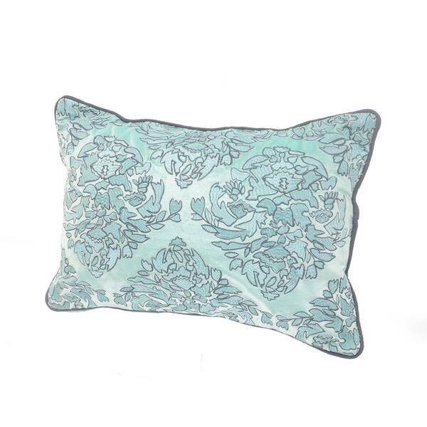 16 Home Decor Pillow kit (PILLOW INSERT NOT INCLUDED MUST BE PURCHASED  SEPARATELY) - Large Floral pattern in earth tones of light teal, tan, blue,  and olive green on off white 