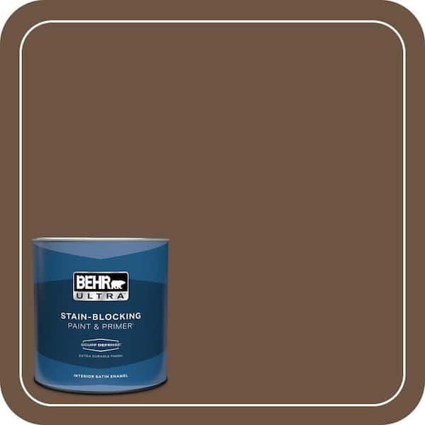 BEHR ULTRA 1 qt. #280F-7 Breakfast Blend Extra Durable Satin Enamel Interior Paint & Primer