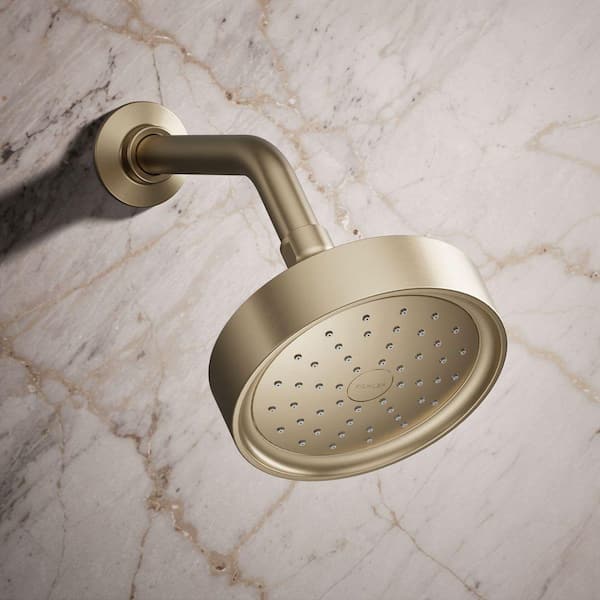 Purist 1-Spray Patterns 5.5 in. Wall Mount Fixed Shower Head in Vibrant Brushed Bronze