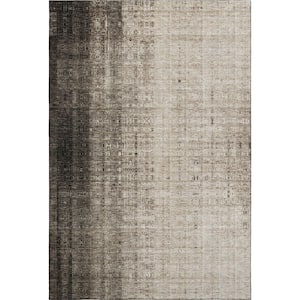 Mayfield Premium Machine Washable Abstract AMF2240 Brown 5 ft. x 7 ft. 6 in. Area Rug