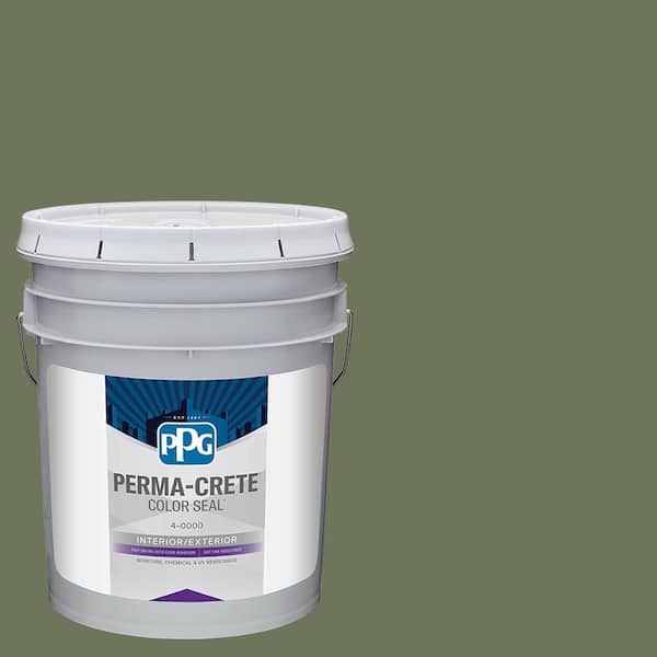 Perma-Crete Color Seal 5 gal. PPG1124-6 Dark Sage Satin Interior/Exterior Concrete Stain