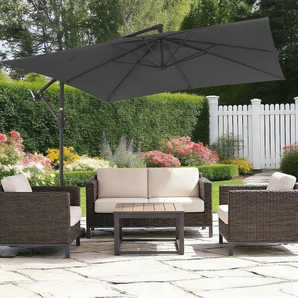 bar height patio table set with umbrella hole Square Outdoor Patio Bistro Bar Table With Umbrella Hole