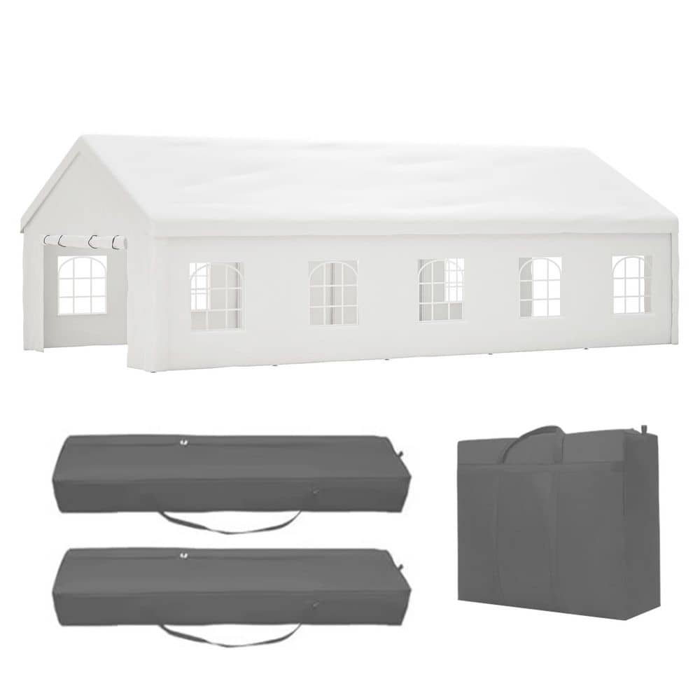 32 ft. x 16 ft. White Heavy Duty Event Tent with Storage Bags and Removable Sidewalls for Party, Event, Picnic price history on PriceWatchPro