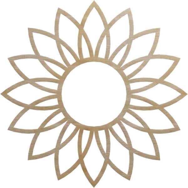 Ekena Millwork 0.375 in. x 38 in. x 38 in. Wood Medallion Moulding